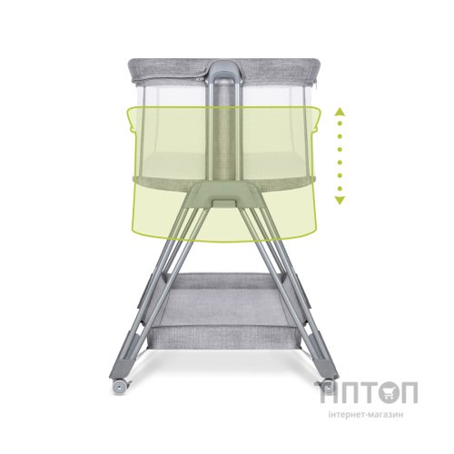 Ліжечко Lionelo приставне Luna Grey Concrete (LO-LUNA GREY CONCRETE)