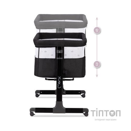 Ліжечко MoMi Приставне ліжечко MoMi REVO (колір - dark grey) (LOZE00021)