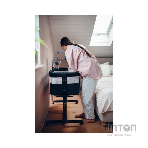 Ліжечко MoMi Приставне ліжечко MoMi REVO (колір - dark grey) (LOZE00021)