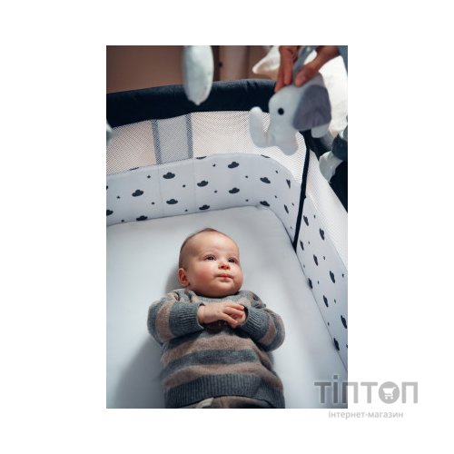 Ліжечко MoMi Приставне ліжечко MoMi REVO (колір - dark grey) (LOZE00021)