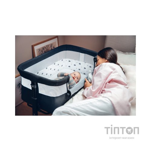 Ліжечко MoMi Приставне ліжечко MoMi REVO (колір - dark grey) (LOZE00021)