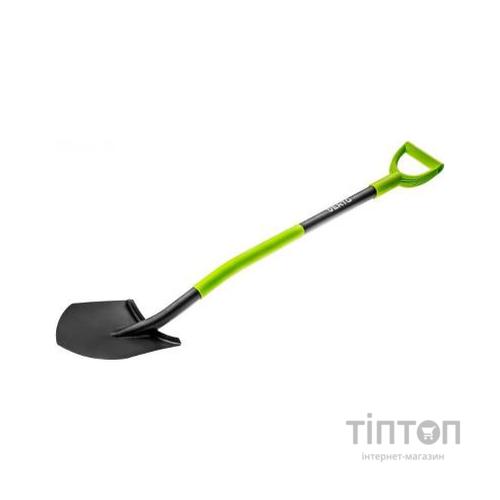 Лопата Verto металлическая ручка, с держателем (15G010)