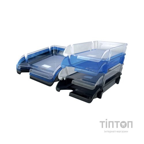 Лоток для паперів Delta by Axent horizontal, charcoal grey (D4001)