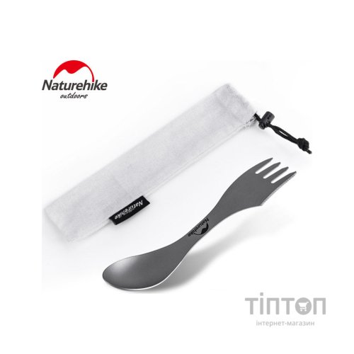 Ложка-виделка туристична Naturehike Titanium NH19T012 (6927595736746)