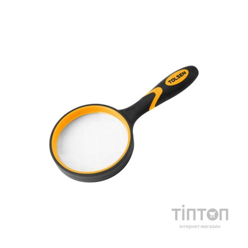 Лупа Tolsen 4Х, лінза 75 мм, Ерго ручка (50011)