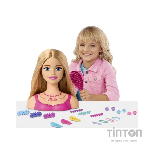 Лялька Barbie манекен для зачісок Класика Barbie з аксесуарами (HMD88)