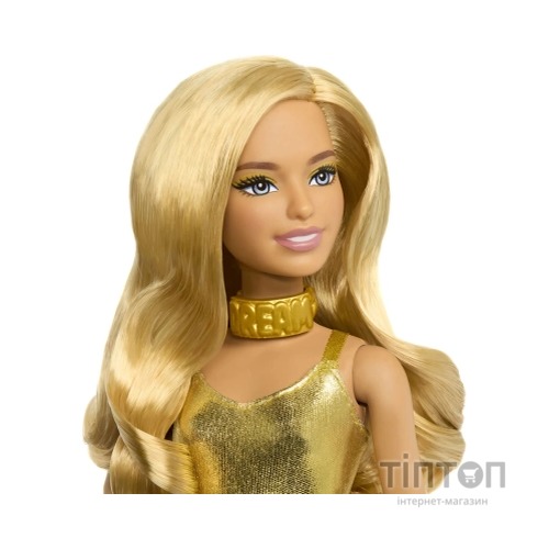 Лялька Barbie Модниця в золотистому комбінезоні (HRH19)