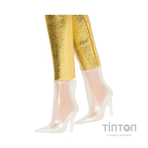 Лялька Barbie Модниця в золотистому комбінезоні (HRH19)