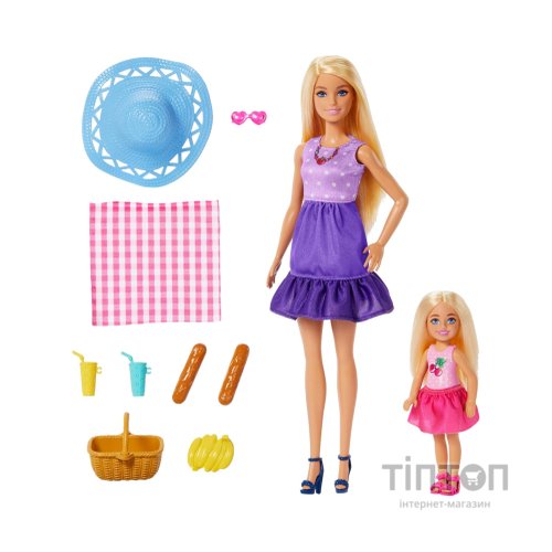 Лялька Barbie Набір з ляльками Барбі та Челсі "Сімейний пікнік" (JBF43)
