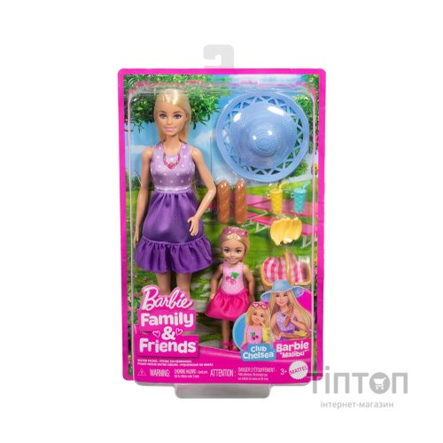 Лялька Barbie Набір з ляльками Барбі та Челсі "Сімейний пікнік" (JBF43)