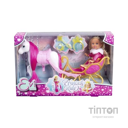 Лялька Simba набір Еві Зимова карета з конем (5733701)