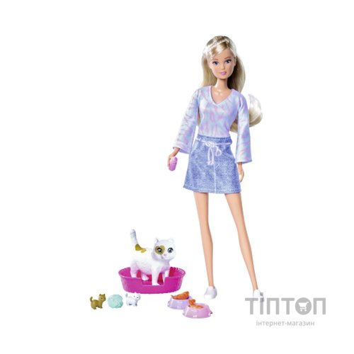 Лялька Simba набір Штеффі Вагітна кішка з 2 котенятами та аксесуарами (5733651)