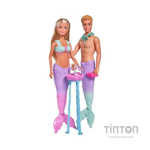Лялька Simba набір Штеффі-вагітна та Кевін Сім''я русалок з малюком, аксесуари (5733524)