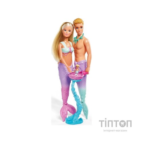 Лялька Simba набір Штеффі-вагітна та Кевін Сім''я русалок з малюком, аксесуари (5733524)