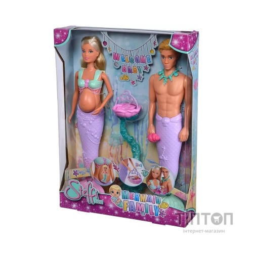 Лялька Simba набір Штеффі-вагітна та Кевін Сім''я русалок з малюком, аксесуари (5733524)