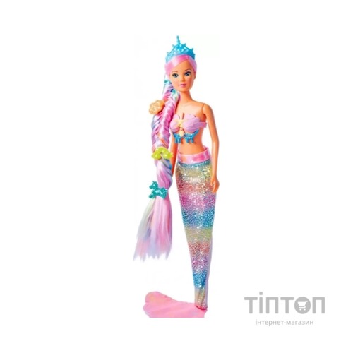 Лялька Simba Штеффі-русалонька Рейнбоу з блискучим хвостом, аксесуари (5733610)