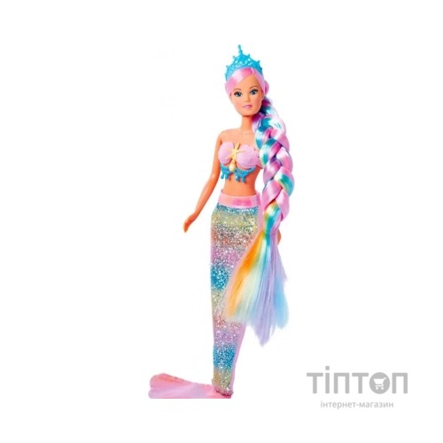 Лялька Simba Штеффі-русалонька Рейнбоу з блискучим хвостом, аксесуари (5733610)