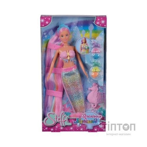 Лялька Simba Штеффі-русалонька Рейнбоу з блискучим хвостом, аксесуари (5733610)