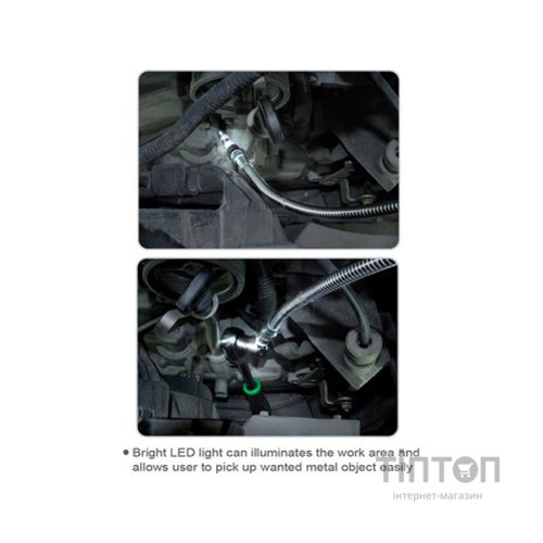 Магнітний захват Toptul гнучкий 640мм 1,5кг з підсвічуванням (JJAD1625)