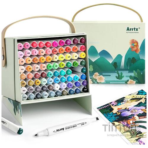 Художній маркер Arrtx Спиртові Alp ASM-0280A 80 кольорів (LC302192)