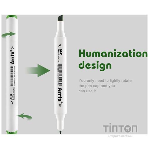 Художній маркер Arrtx Спиртові Alp ASM-0280A 80 кольорів (LC302192)