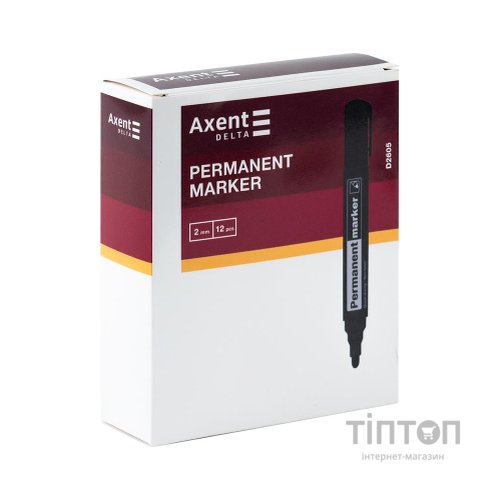 Маркер Axent Permanent D2605, 2 мм круглий, синій (D2605-02)