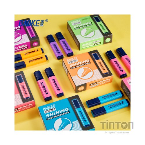 Маркер Baoke текстовий, 2-4 мм помаранчевий Shining (MARK-TXT-BAO-MP4904O)