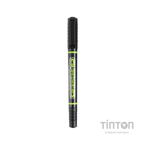 Маркер Baoke водостійкий 0.5-2 мм, двосторонній чорний (MARK-PER-BAO-MP2915B)