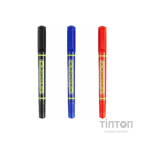 Маркер Baoke водостійкий 0.5-2 мм, двосторонній чорний (MARK-PER-BAO-MP2915B)