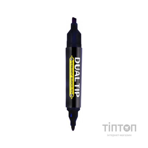 Маркер Baoke водостійкий 1-5 мм двосторонній чорний 6 шт (MARK-PER-BAO2918B-6)