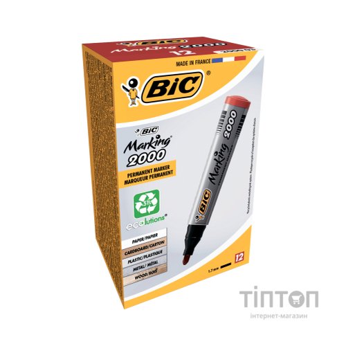 Маркер Bic перманентний, червоний (bc8209133)