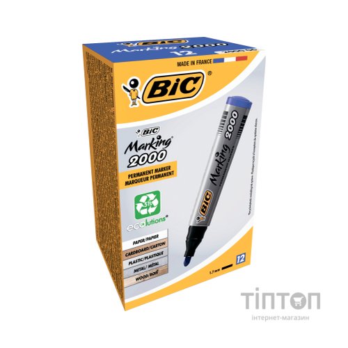 Маркер Bic перманентний, синій (bc8209143)