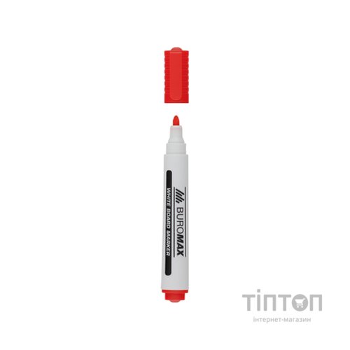 Маркер Buromax для магнітних дошок, червоний, 2-4 мм, спиртова основа (BM.8800-05)