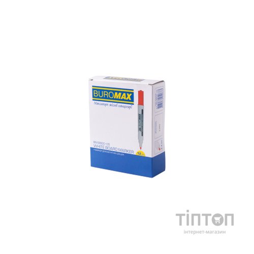Маркер Buromax для магнітних дошок, червоний, 2-4 мм, спиртова основа (BM.8800-05)