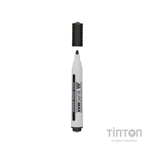 Маркер Buromax для магнітних дошок, чорний, 2-4 мм, спиртова основа (BM.8800-01)