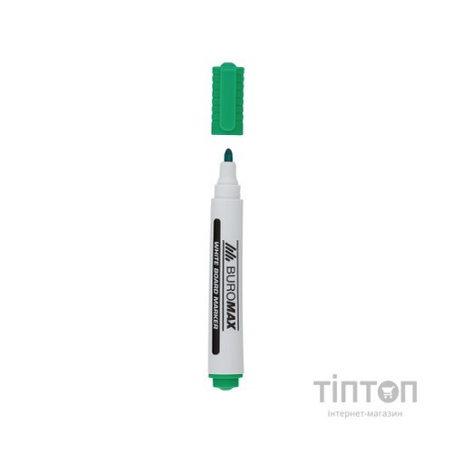 Маркер Buromax для магнітних дошок, зелений, 2-4 мм, спиртова основа (BM.8800-04)