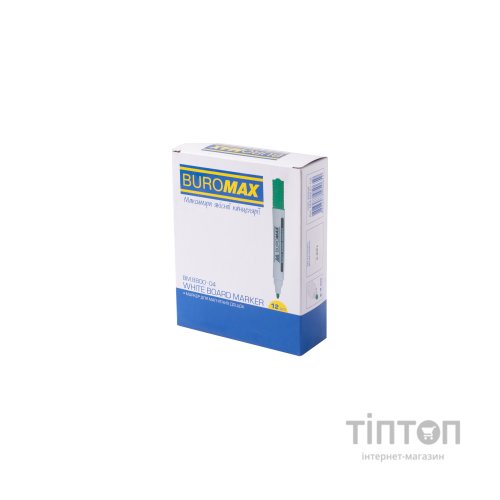 Маркер Buromax для магнітних дошок, зелений, 2-4 мм, спиртова основа (BM.8800-04)