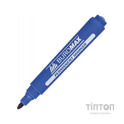 Маркер Buromax Permanent "JOBMAX", round tip, blue (BM.8700-02)