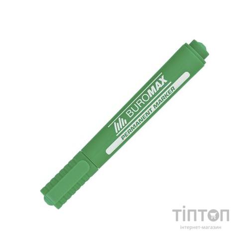 Маркер Buromax Permanent "JOBMAX", round tip, green (BM.8700-04)