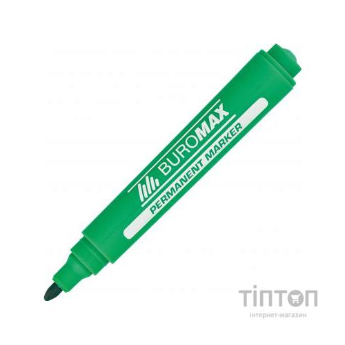Маркер Buromax Permanent "JOBMAX", round tip, green (BM.8700-04)