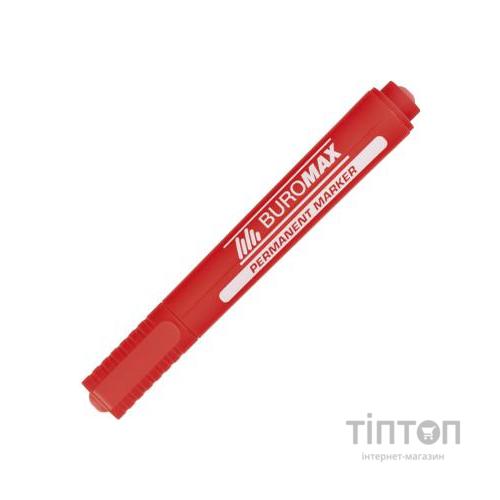 Маркер Buromax Permanent "JOBMAX", round tip, red (BM.8700-05)