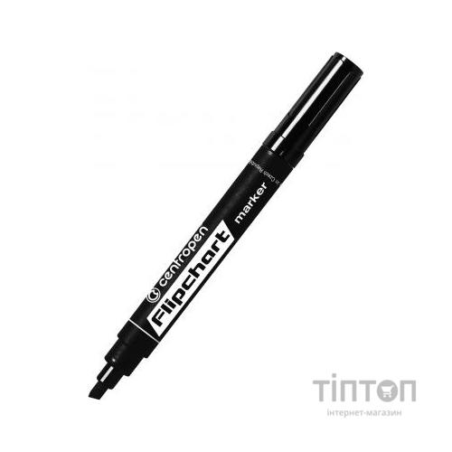 Маркер Centropen Flipchart 8560 1-4,6 мм, chisel tip, black (8560/01)