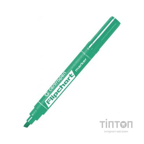 Маркер Centropen Flipchart 8560 1-4,6 мм, chisel tip, green (8560/04)