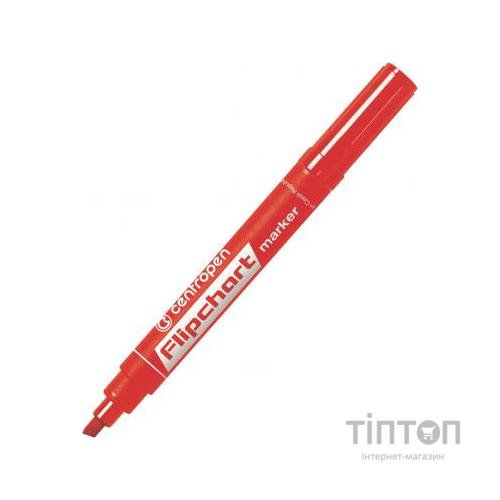 Маркер Centropen Flipchart 8560 1-4,6 мм, chisel tip, red (8560/02)