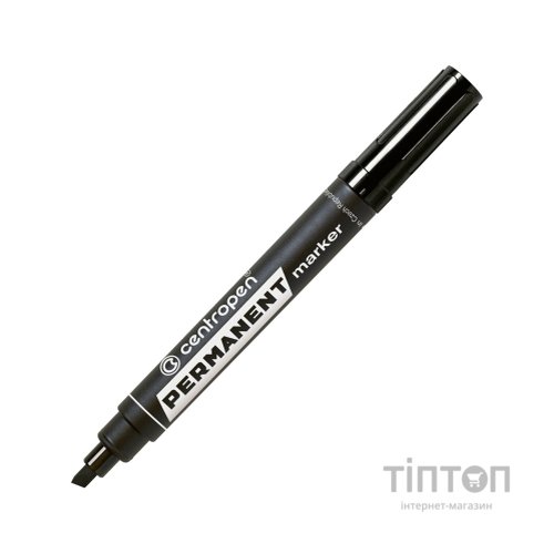 Маркер Centropen Permanent 8576 1-4,6 мм, chisel tip, black (8576/01)