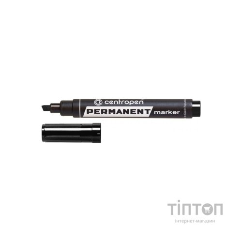 Маркер Centropen Permanent 8576 1-4,6 мм, chisel tip, black (8576/01)