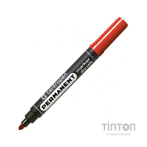 Маркер Centropen Permanent Dry Safe 8510 2,5 мм, round tip, red (8510/02)