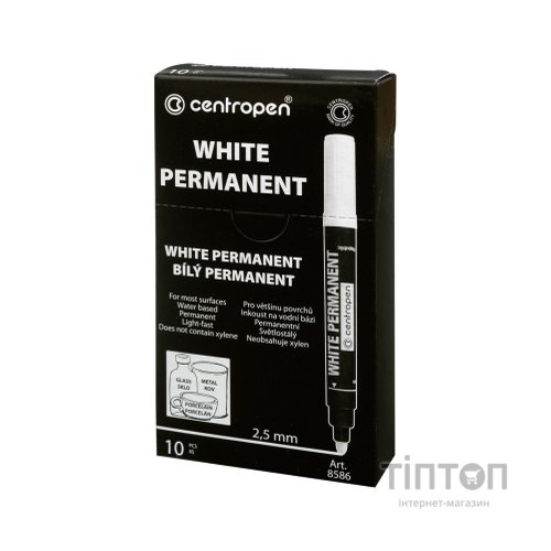Маркер Centropen Permanent White 8586 2.5 мм (8586/11)