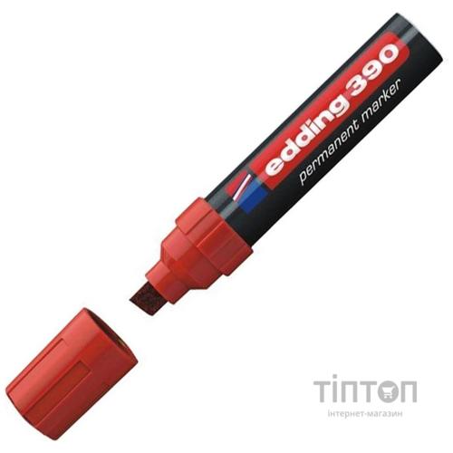 Маркер Edding Permanent e-390 4-12 мм, chisel tip, waterproof, red (390/02)