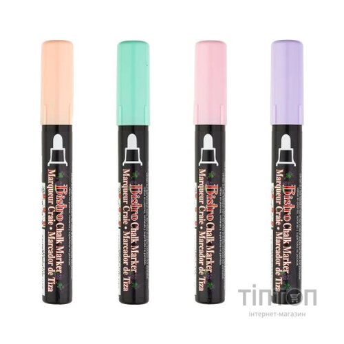 Маркер Marvy Набір крейдових маркерів, Пастельні відтінки, 4 шт (028617481548)